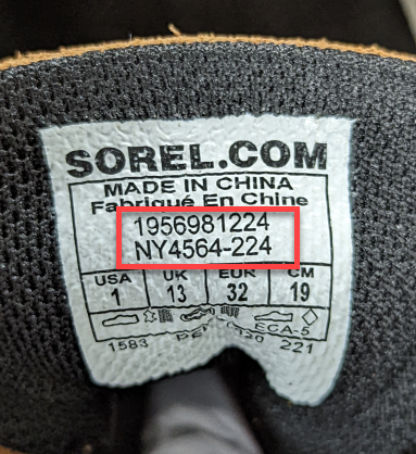 How can I find my item by the Style Number? - SOREL Help Center display picture 2